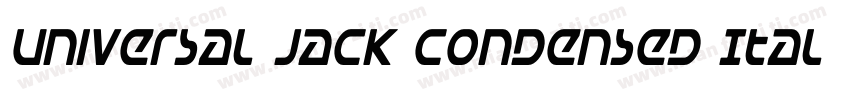 Universal Jack Condensed Ital Conde字体转换